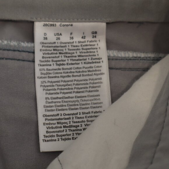 Cavallo Corona Womens Full Seat Breeches Gray Silver Embroidered Pockets Size 26 - Picture 5 of 9